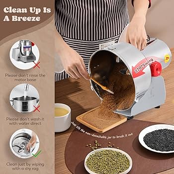 Moongiantgo Grain Mill Multifunctional 400 W 35000 Rpm Coffee & Spice