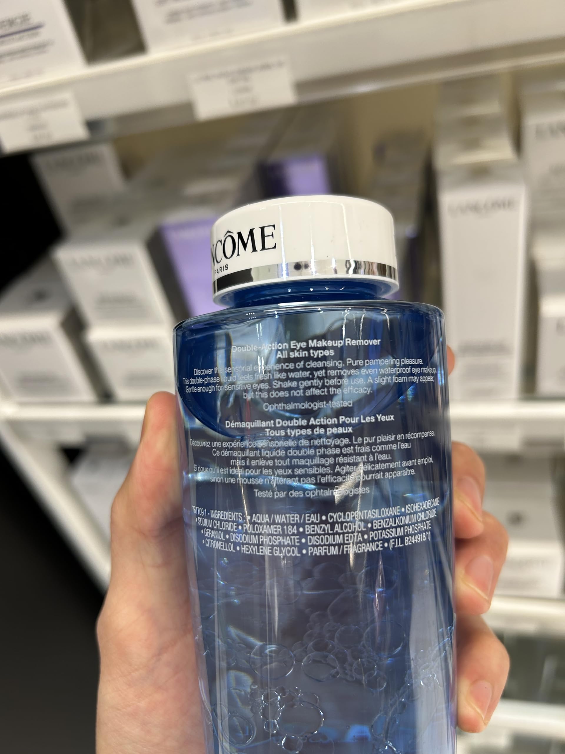 Lancôme Bi-Facil Double Action Eye Makeup Remover with Bi-Phase Formula - Effortlessly Removes Waterproof Makeup