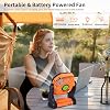 Ventilador portátil recargable de 20000mAh, esencial para camping, con luz y gancho, USB, para exteriores, playa, carpa, viajes, escritorio 3