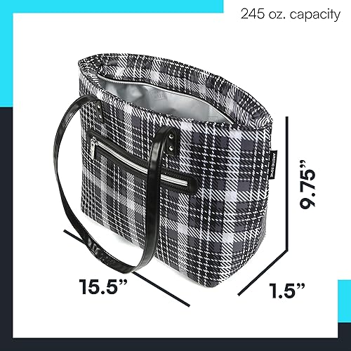 Miniatura 3 de Arctic Zone Bennet Bolsa de almuerzo aislada para mujer, lonchera a prueba de fugas, bolsa térmica térmica a cuadros Glen