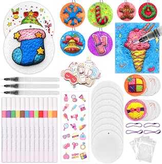 Jyyuehai 94 Pcs Magic Foam Texture Painting Kit, 3D Magic Doodle Puffy Paint Kit, Includes Foam Papers, Markers & Stickers, Water Activated Texture Craft, Kids Creative Gift for Birthday, Christmas