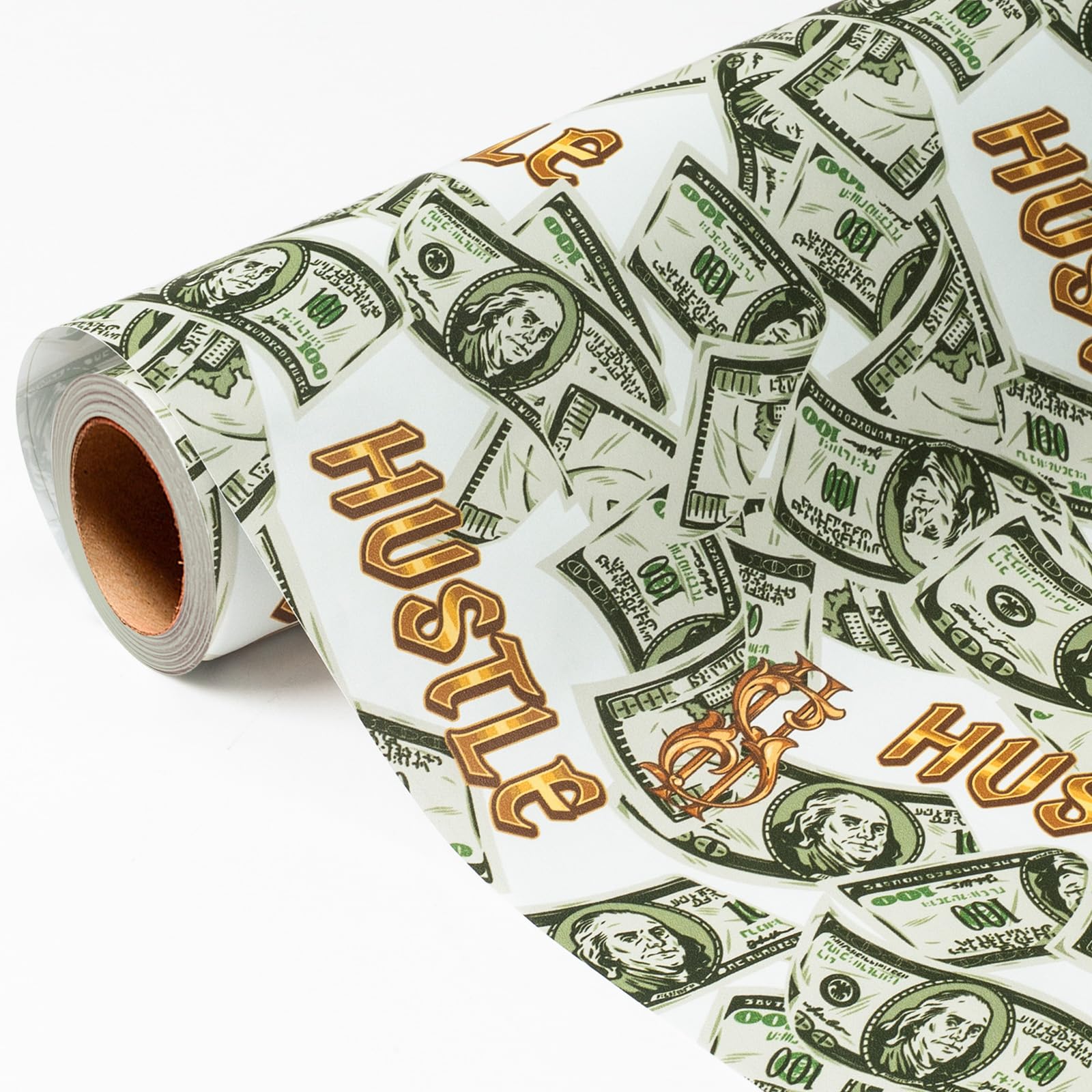 MAYPLUSS Money Wrapping Paper Roll, 17 Inch X 16.5Feet Dollar Bills Funny Wrapping Paper for Men Women Birthday Gift
