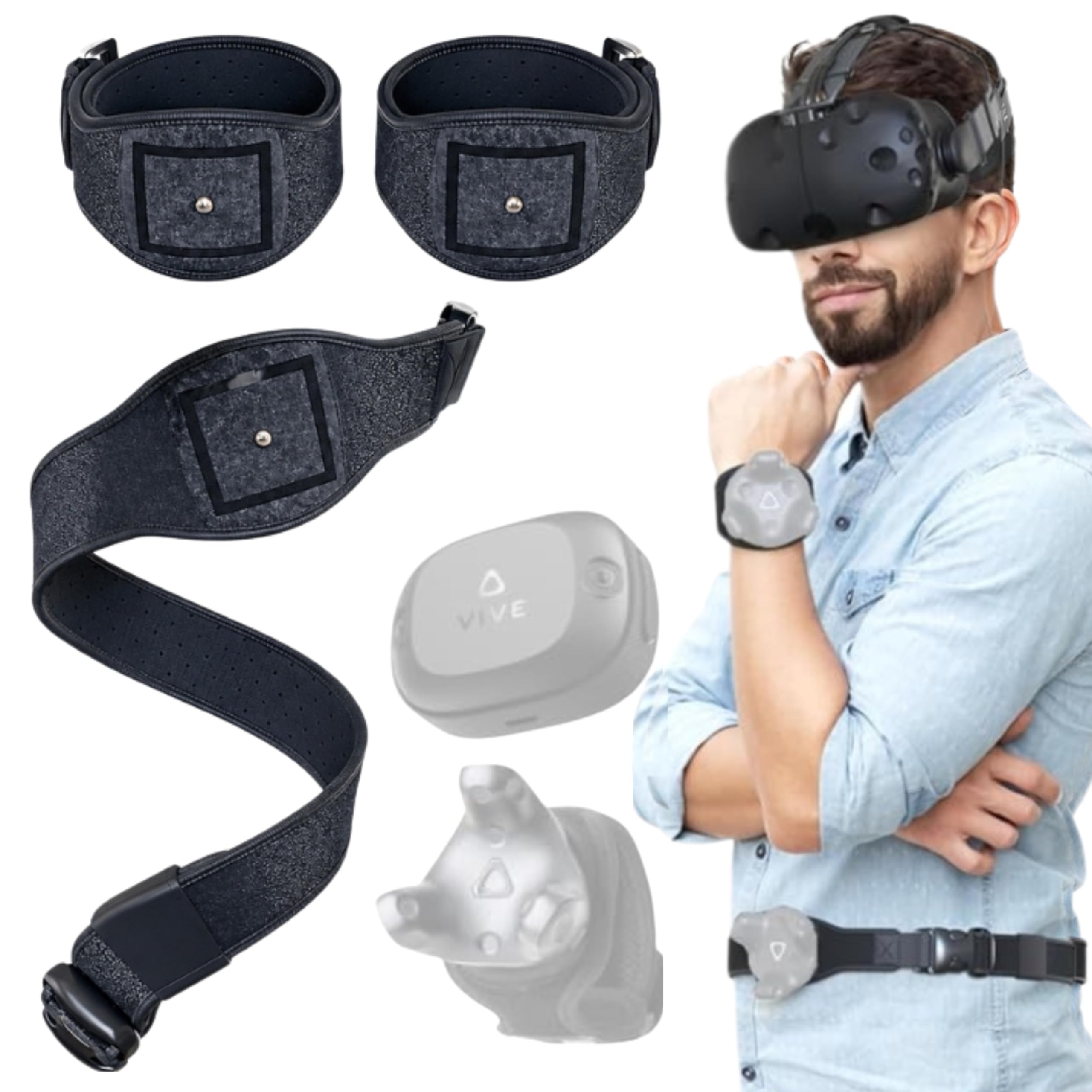 Skywin VR Tracker Belt and Strap Bundle for HTC Vive - Adjustable Waist and Hand Straps for Full-Body Tracking in Virtual Reality-picture-10