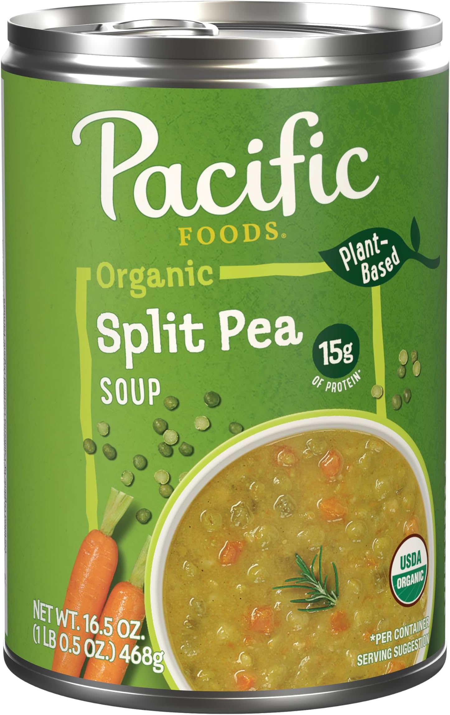 Pacific FoodsOrganic Split Pea, 16.5 Ounce Can (Packaging May Vary)