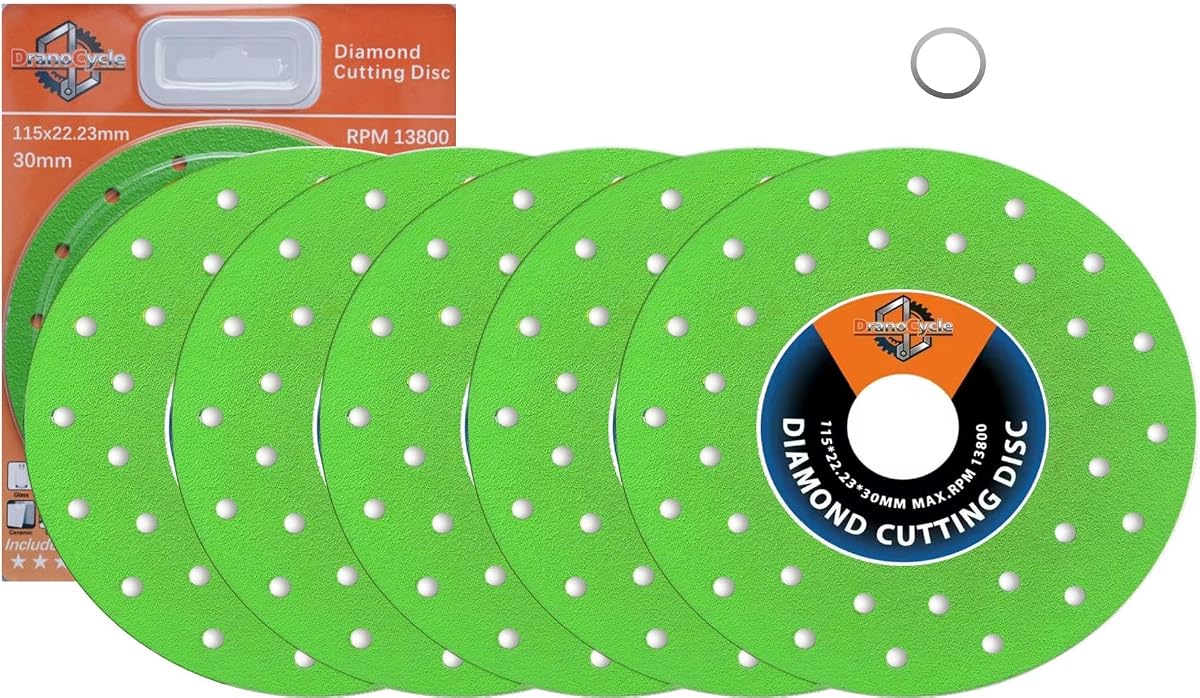 4-1/2 inch Tile Cutter Diamond Saw Blade for Angle Grinder Porcelain Ceramic Glass Marble Cutting Tools Grinding Disc Gas-Welded Tile Tools (5pcs)