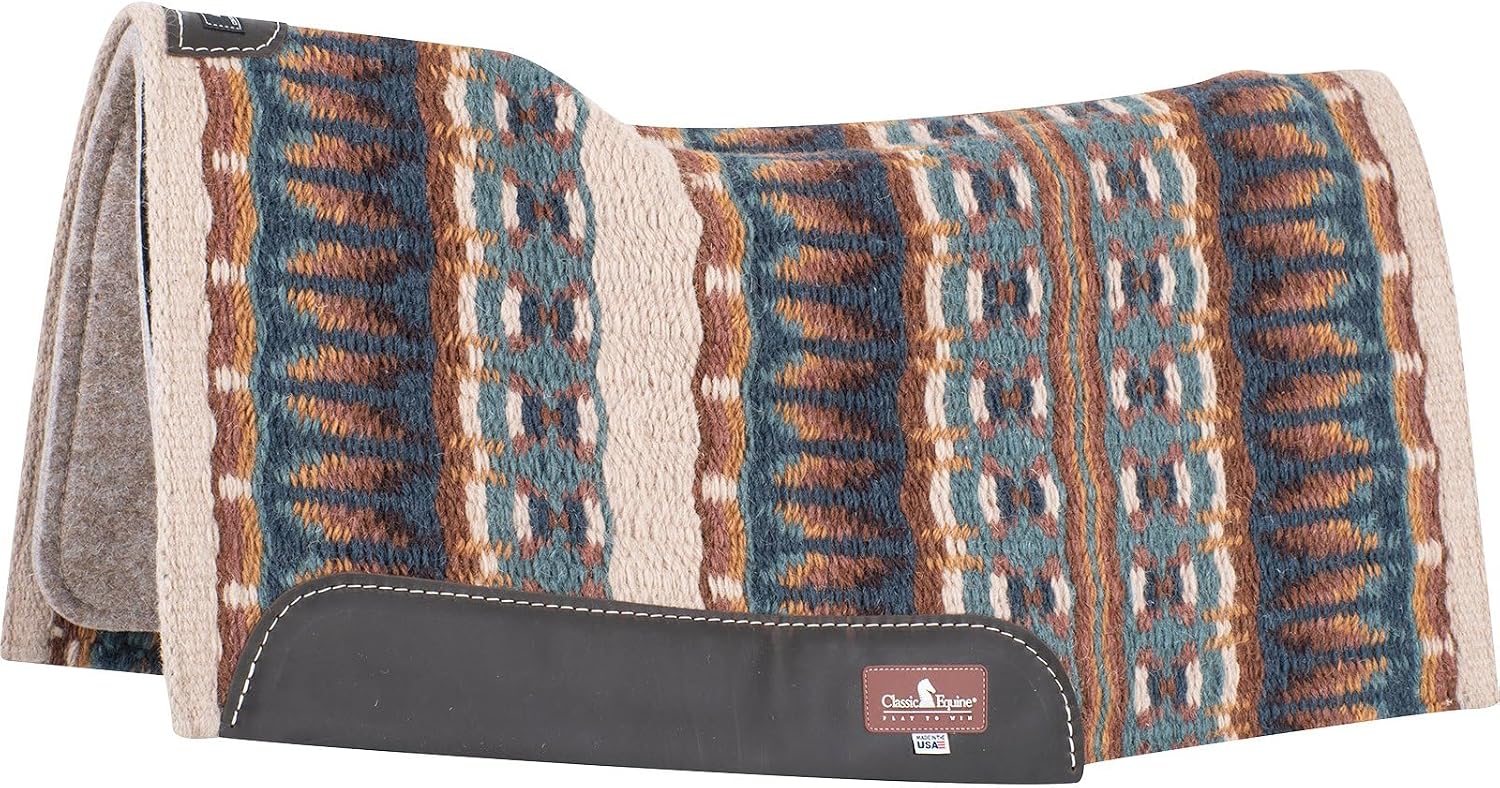 Classic Equine ESP Contour Blanket Top Pad, 3/4-inch, Latte-Chestnut, 32 x 34