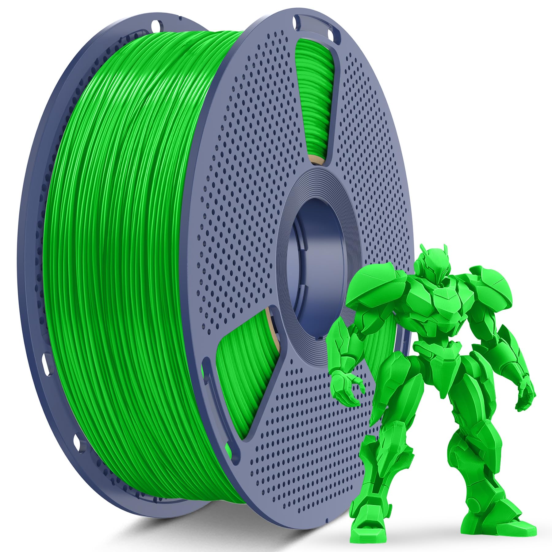 SUNLU filament ABS 1,75 mm, wysoka jakość, wysoka odporność na temperaturę, filament do drukarki 3D 1,75 mm, szpula 1 kg, kolor zielony ABS