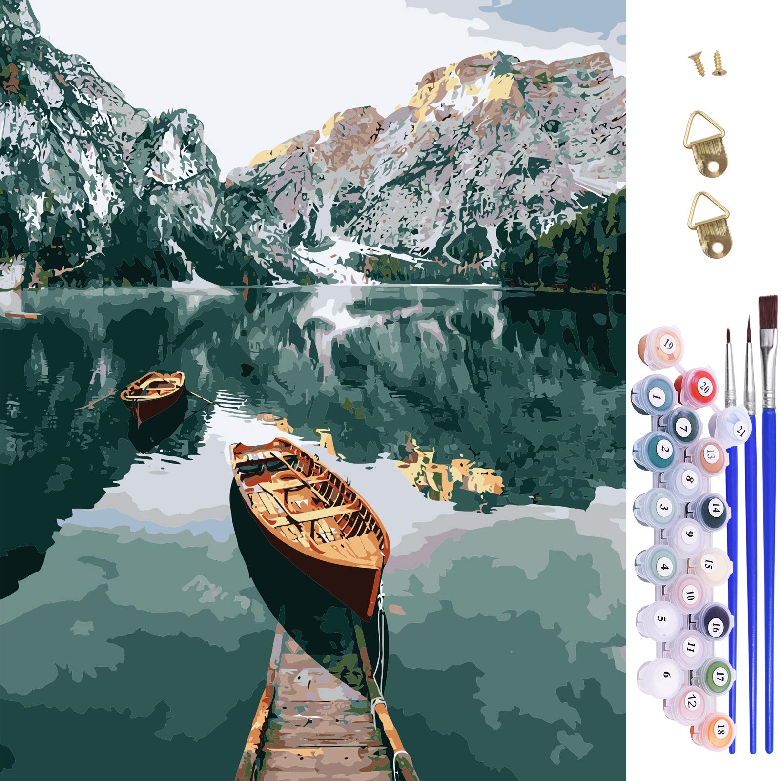 Lachesis Paint by Numbers, DIY Canvas Oil Painting Kit with Paintbrushes Acrylic Pigment for Kids, Adults Beginner, Students,Home Decoration Gifts,16x20 inch