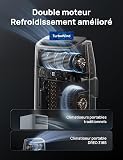 DREO climatiseur mobile 7500 BTU 3-en-1 refroidissement/ventilation/déshumidification, silencieux pour chambre ou bureau, contrôle par app et voix, sans drainage, kit fenêtre, 2,5 L/h, AC318S - 3