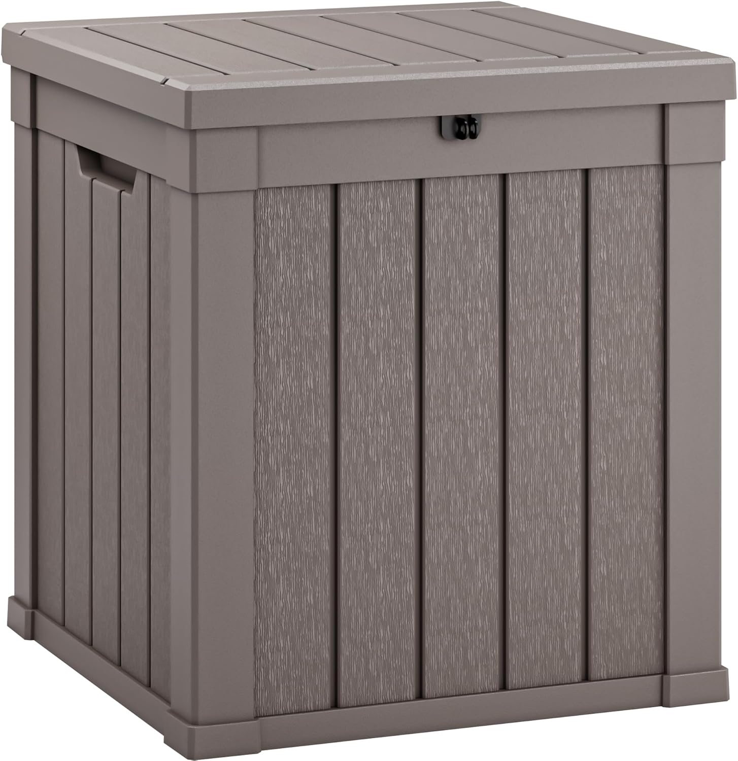 NUNU LAB 40 Gallon Outdoor Storage Box,Resin Outside Deck Box Waterproof,Outdoor Storage Cabinet With Lockable Lid,Backyard Storage Bench Deck Box For Garden Tools,Patio Furniture,Pool Tools,Grey