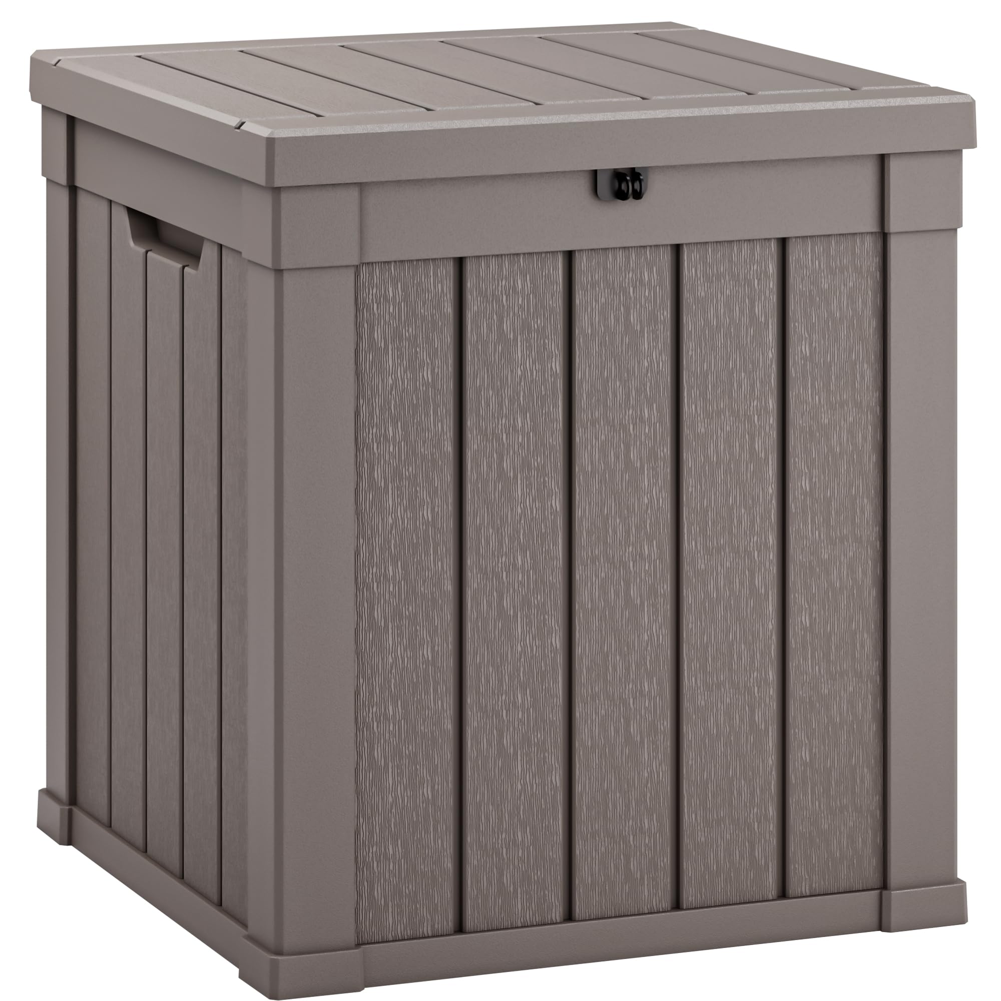 NUNU LAB Outdoor Storage Box 40 Gallon,Package Delivery Box for Outside, Parcel Drop deck boxes waterproof, Lockable Lid Porch Storage Bin For Package Delivery,Patio,House, Curbside,Grey