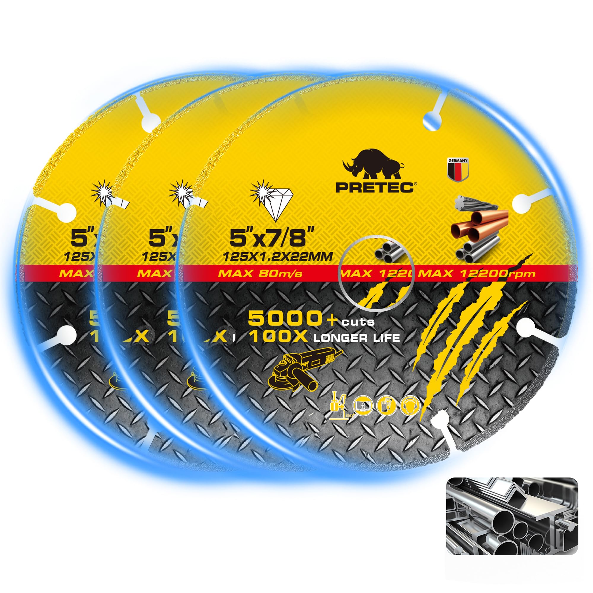 Diamond Cutting Wheel - 5000+ Cuts, Angle Grinder -13 Diamond Cutting Wheel - 5000+ Cuts, Angle Grinder -13