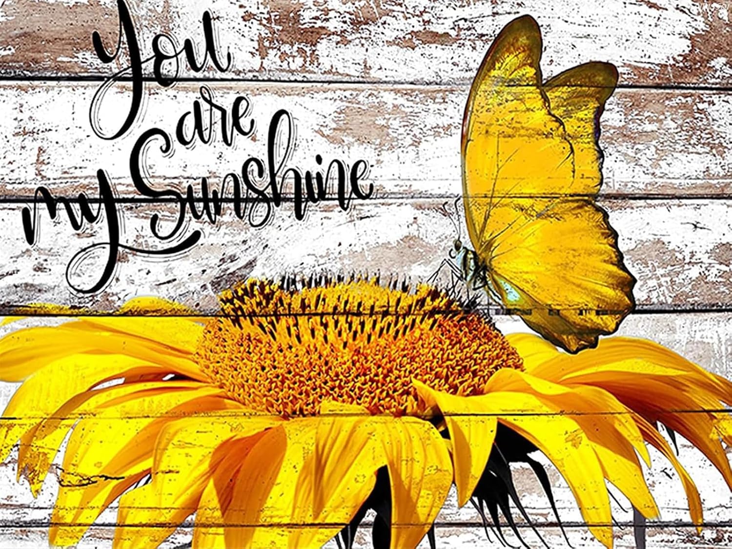 DIY 5D Diamond Painting Kits for Adults Sunflower You are My Sunshine Farmhouse Diamond Art for Home Wall Decor 30x40cm/12x16inch