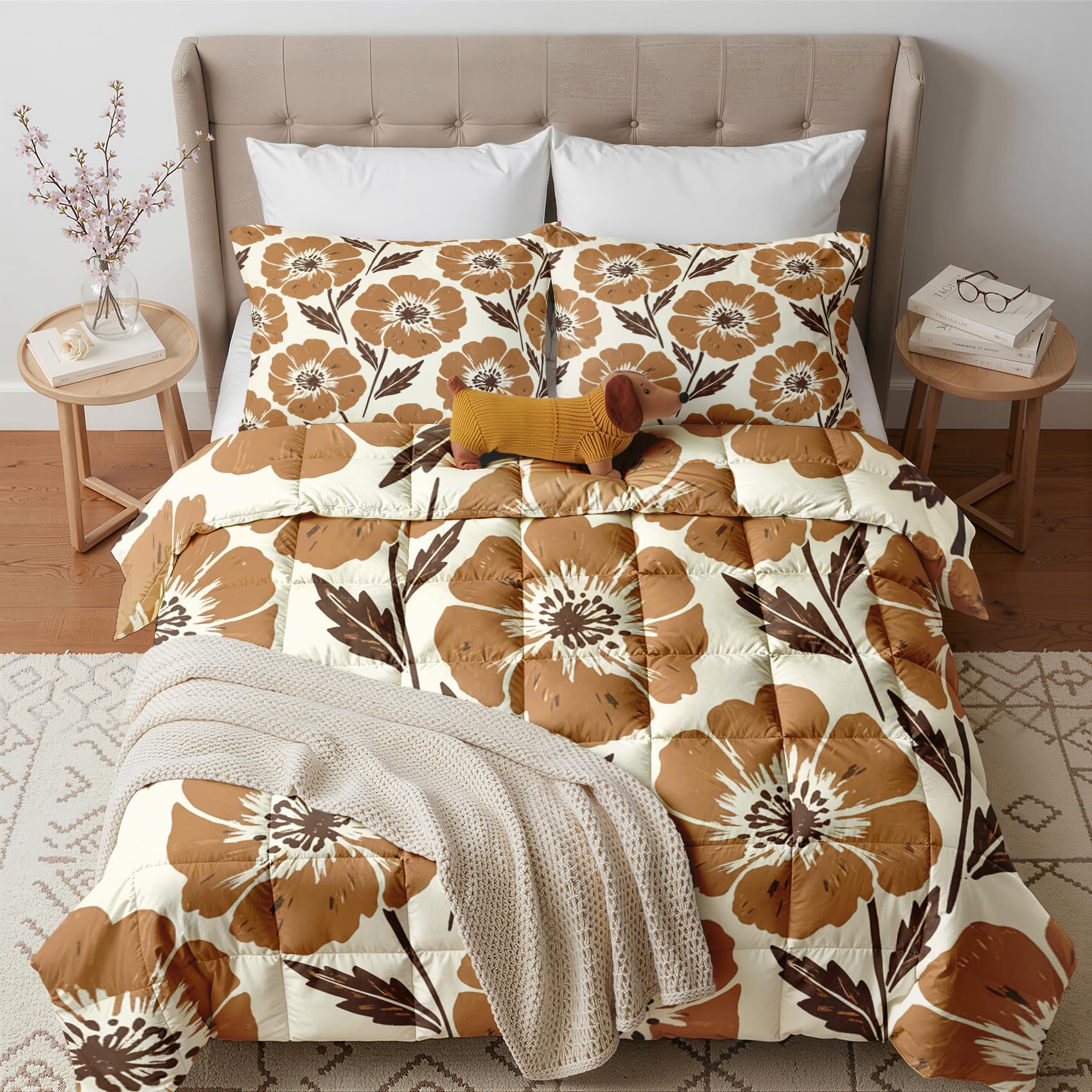 GEDAEUBA Flower Coverless Duvet Double 10.5 Tog
