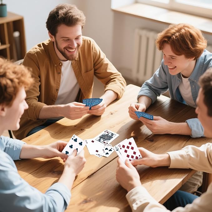Barajas de cartas, 2 paquetes, estándar para adultos, set de poker premium miniatura 8
