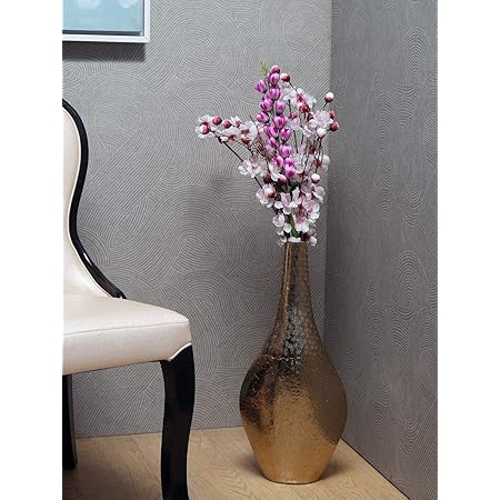 Buy Mahogany Life Large Big Tall Size Flower Vase (24 Inch) | Gold ...