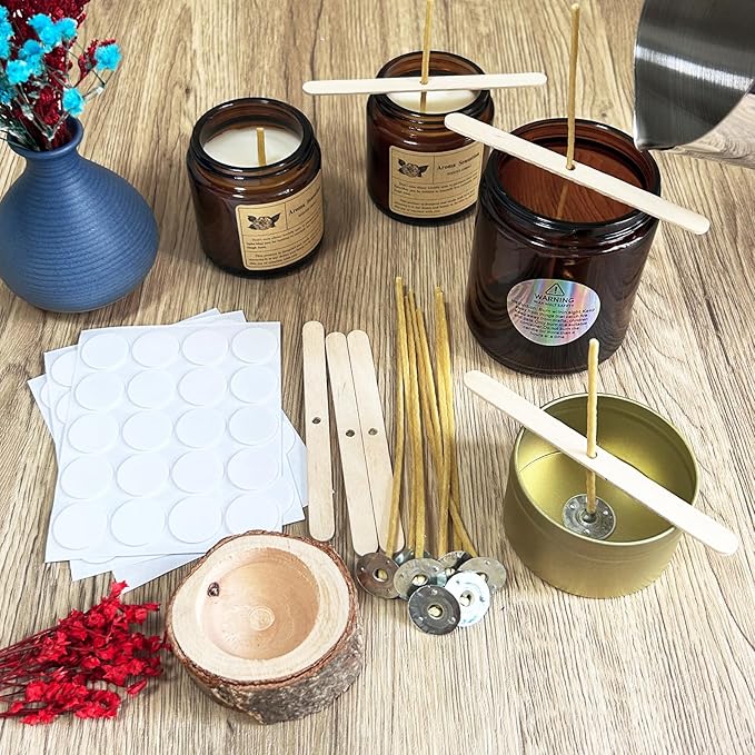 50 Pabilos de 6 Pulgadas para Velas, Encerados con Cera de Abeja miniatura 2