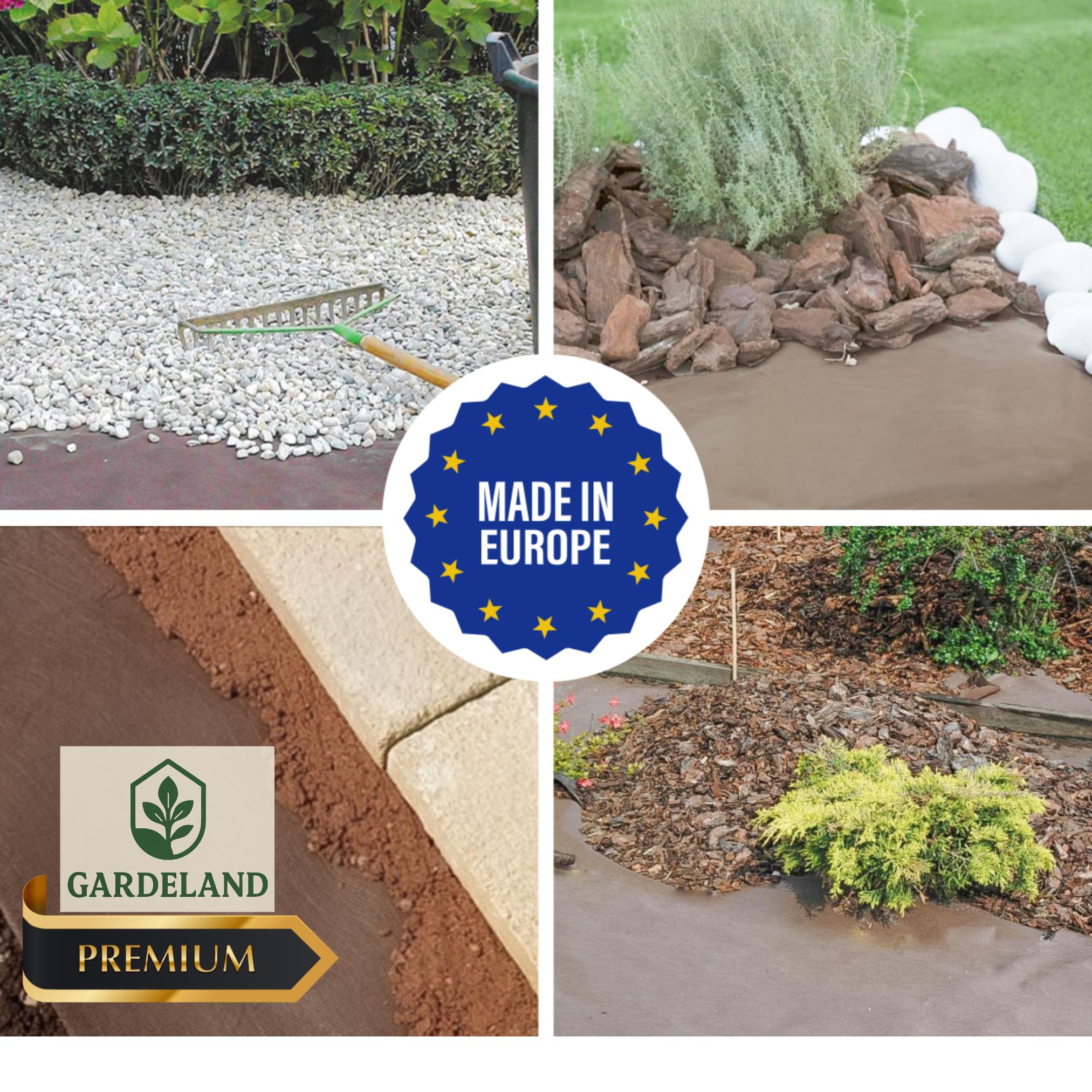 Telo Pacciamatura Marrone Premium 50m x 1m 90g/m2 Anti Erbacce Trattamento UV Resistente alle Intemperie Made in EU