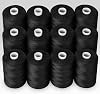 Stiverse 12 Pcs Sewing Thread, 1000 Yard Black Thread, Polyester BlackThread forSewing, All Purpose BlackSewing Thread, BlackThread for Sewing MachineHandSewingHand Quilting