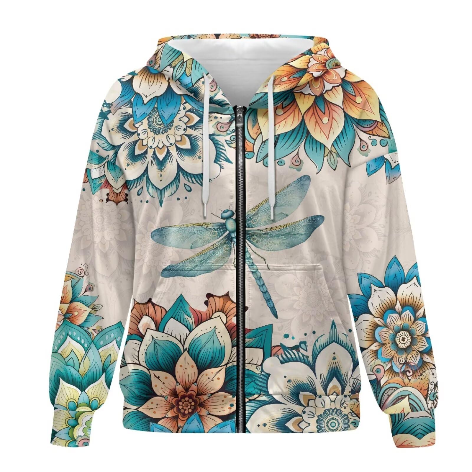 Showudesigns Zip Up Jackets for Women Plus Size Hoodies & Sweatshirts Fall Pullover Spring Tops