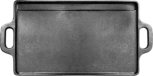 Miniatura 3 de Coghlan's Parrillaplancha reversible de hierro fundido pre-sazonado, 17.9 pulgadas, color negro
