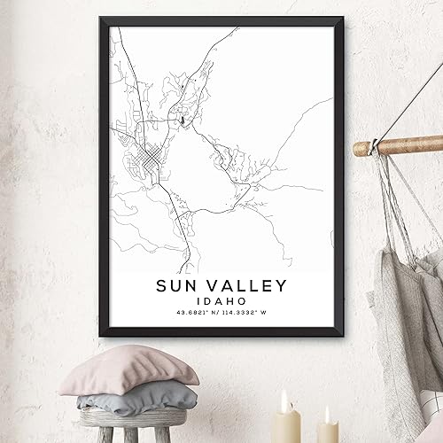Miniatura 3 de Mapa de Sun Valley, Idaho, Light 2 (18x24)