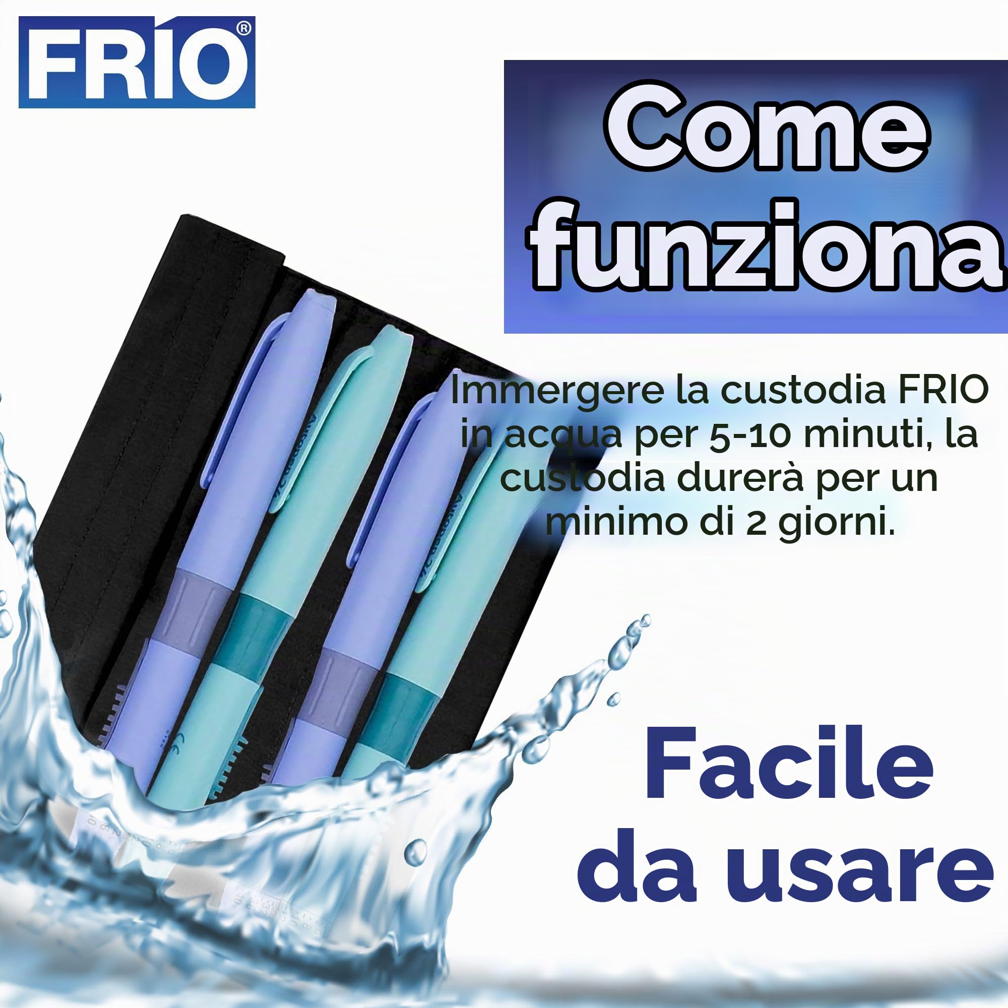 FRIO - Borsa isotermica per mantenere l'insulina, il colore viola, 21 x 15 cm