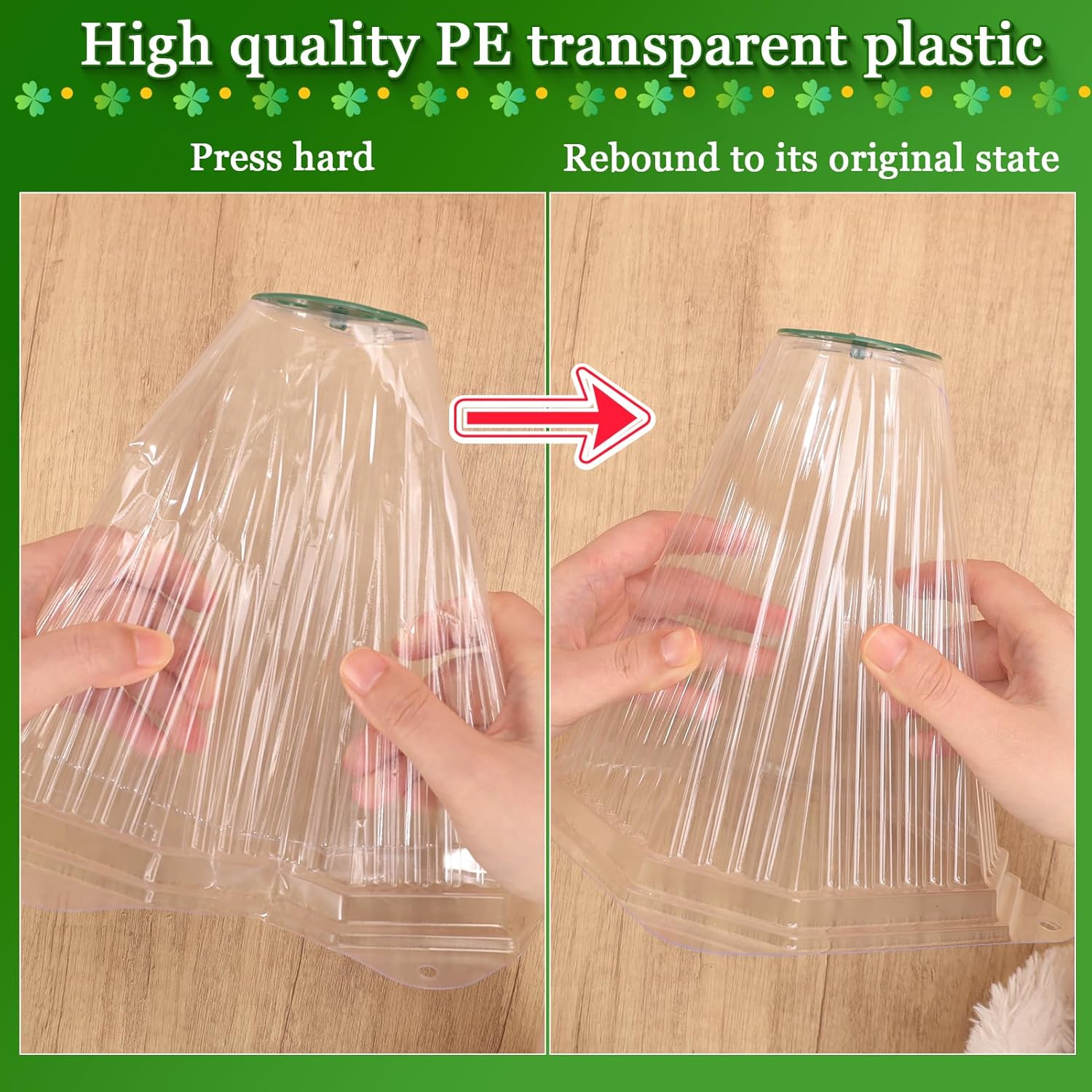 40 Pack Garden Cloches for Plants with 80PCS Ground Stakes,Clear Reusable Bell Covers with Rotatable Vent for Plant Protection,Garden Protector from Animals Birds Chicken,7.9" H X 6.7" D