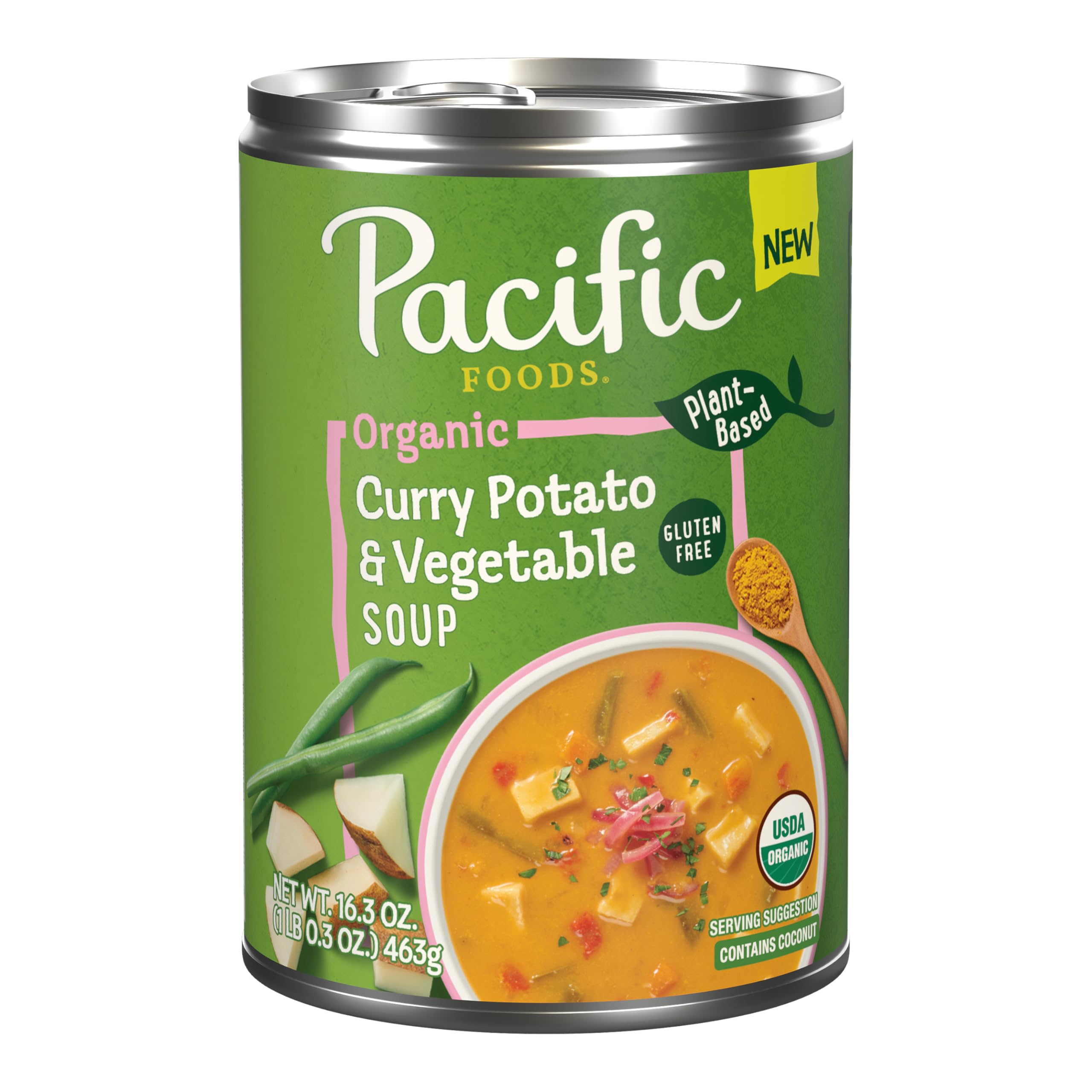 Pacific Foods Organic Potato Vegetable Curry Soup, 16.3 Ounce