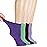 Hugh Ugoli Diabetic Socks for Women, Super Soft, Thin Ankle Socks, Wide, Loose, Non-Binding Top, Seamless Toe, 4 Pairs, Purple/Green/Burgundy/A.Purple, Shoe Size: 6-9