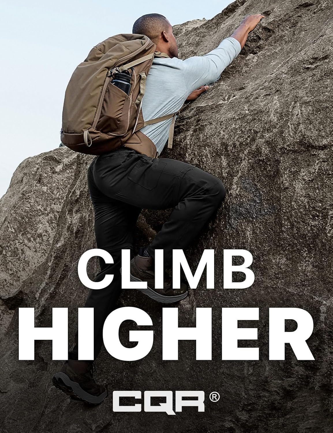 CQR Men's Convertible Cargo Tactical Pants, Water Resistant Outdoor Hiking Pants, Zip Off Lightweight Stretch Work Pants - Image 4