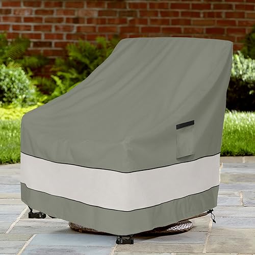 Vista 65 de Paquete de 2 fundas giratorias para sillas de salón al aire libre, impermeables, 100% fundas para sillas de patio al aire libre, 33 pulgadas
