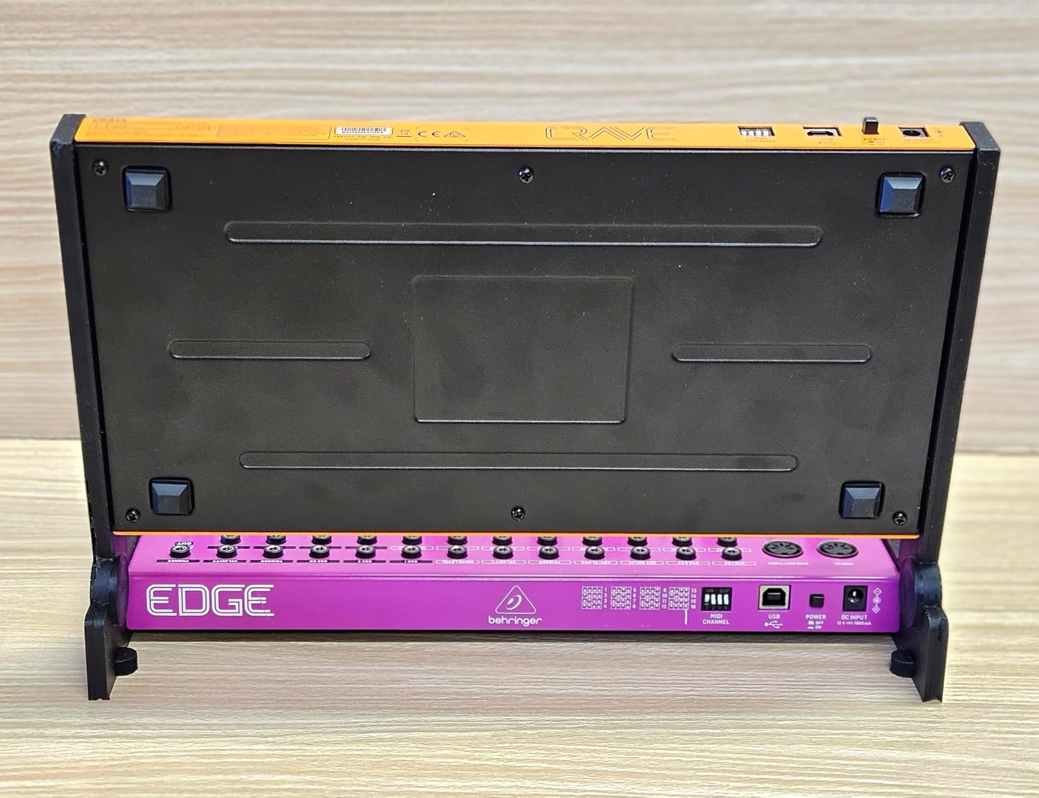 2 Tier Black Desktop Stand For Behringer Crave Edge Grind Spice Synthesizer
