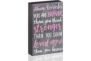 WILLBOND Always Remember You are Braver Than You Think - Inspirational Wood Plaque