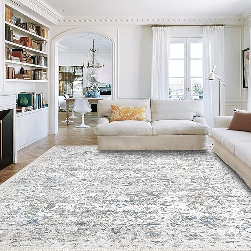 Miniatura 1 de SONGLET Alfombras de área de 8 x 10 pies para sala de estar, alfombras resistentes lavables, alfombra antideslizante para debajo de la mesa del