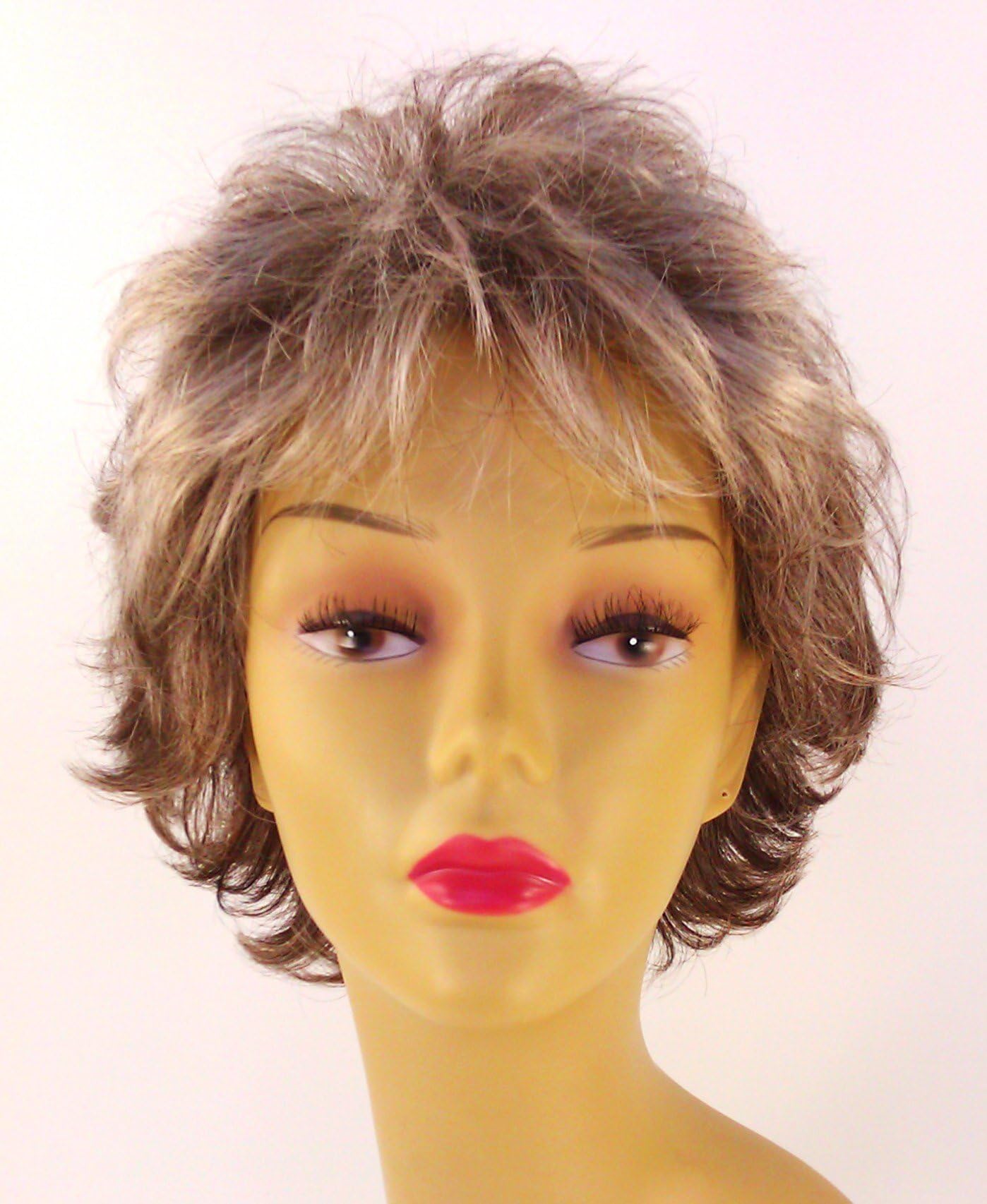 Short Silver Grey Wig – Quality Kanekalon Synthetic Hair Loss Replacement Natural Looking Fashion for Ladies & Girls