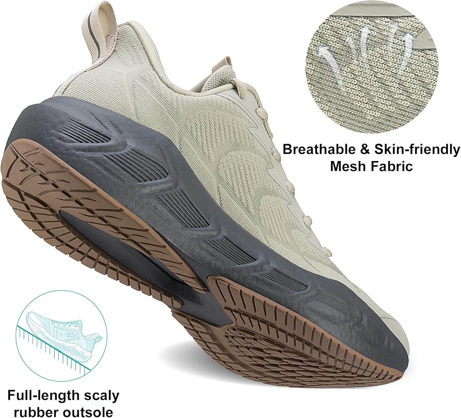 Men's Walking Running Tennis Cushioning Shoes Non-Slip Lightweight ActiveFloat Athletic Gym Workout Cross Training Comfortable Fashion Sneakers - Image 3