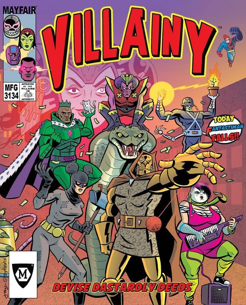 Mayfair Games Villainy: Diabolical Doom-Dealing Doers of Dastardly Deeds Board Game,MF4134