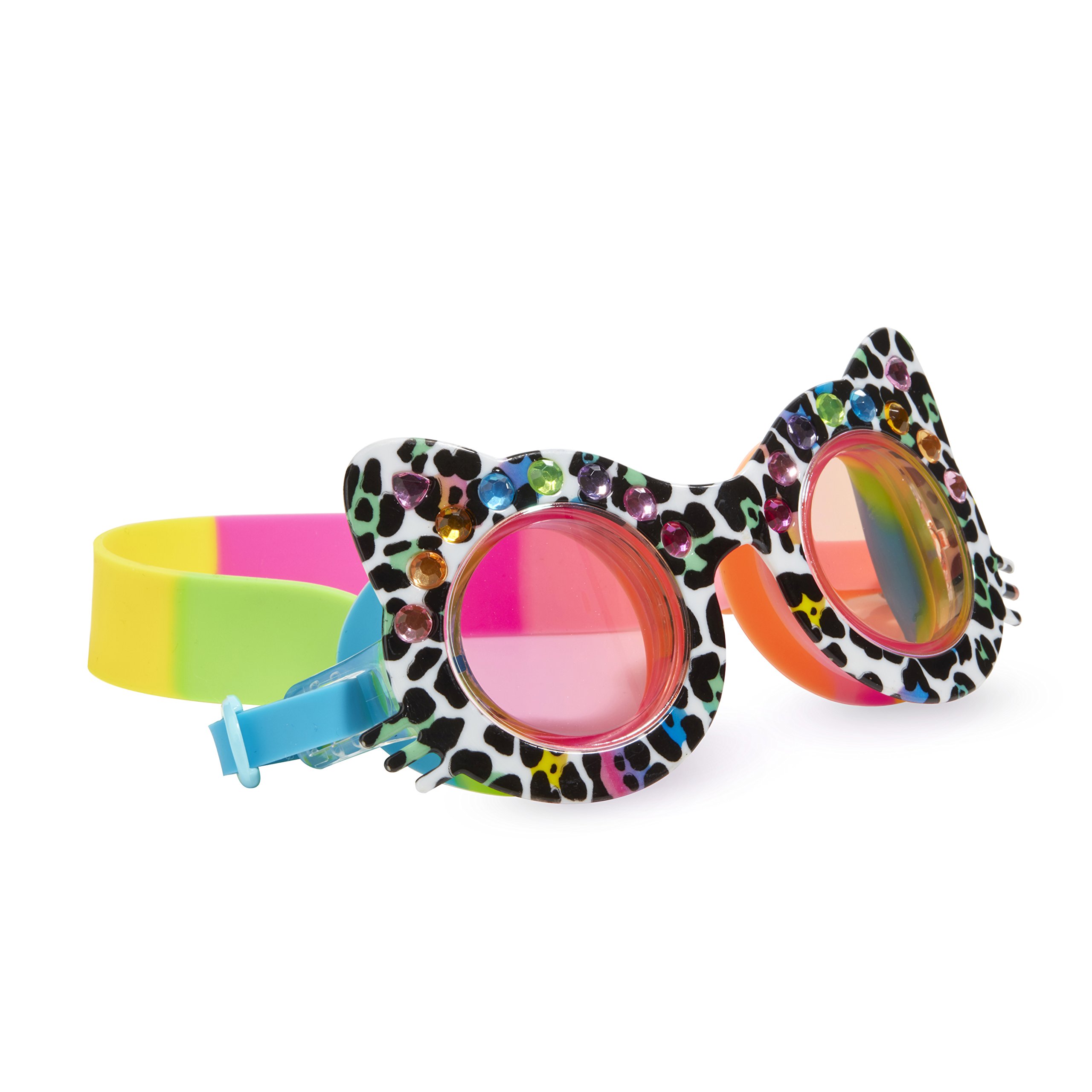 Bling2O Cat Swim Goggles for Kids - Anti Fog Anti Leak Anti Slip UV Protection Fun Aqua Accessory with Hard Case