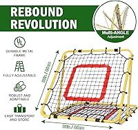 Vista 6 de Baseball and Softball Rebounder Net,Baseball Rebounder,Volleyball Rebounder,Pitch Back Net,Multi-Sport Training Rebound Screen,with Pitching