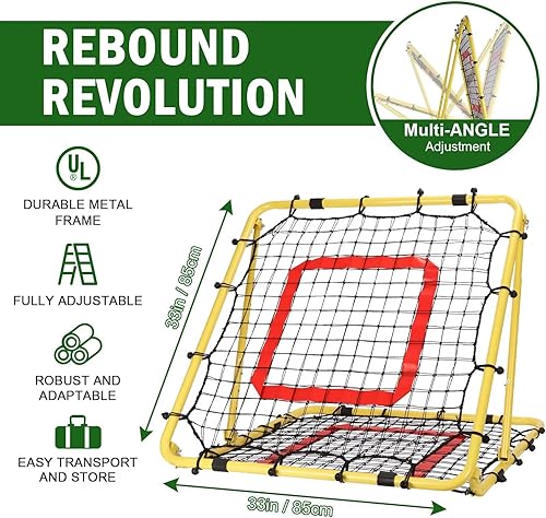 Miniatura 6 de Baseball and Softball Rebounder Net,Baseball Rebounder,Volleyball Rebounder,Pitch Back Net,Multi-Sport Training Rebound Screen,with Pitching