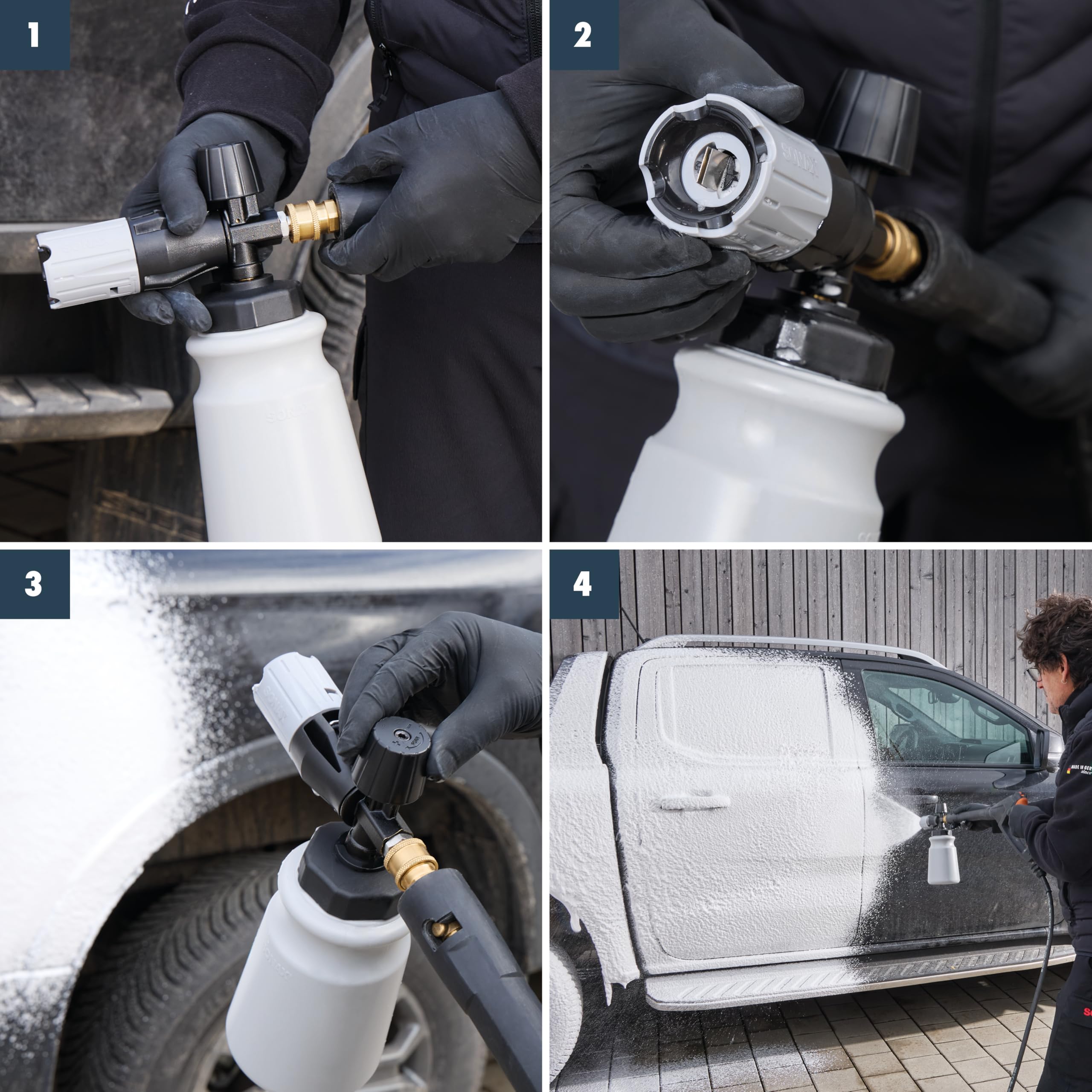 SONAX PROFILINE PowerFoamer (1 Stück) Schaumsprüher/Schaumlanze für Hochdruckreinigungsgeräte | Art-No. 04962050