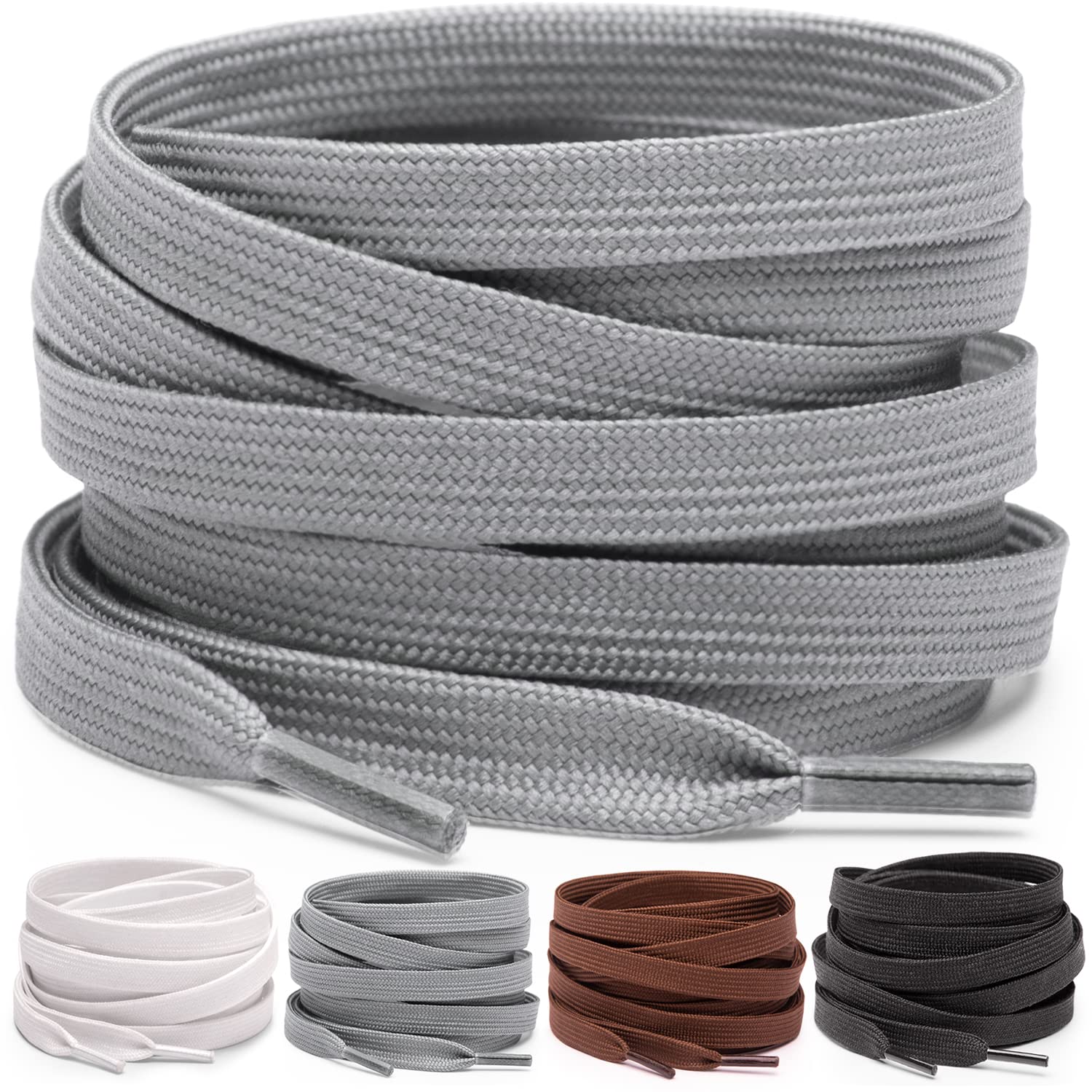MisclyFlat Shoe Laces for Sneakers, Multiple Lengths and Colors AvailableClimatePartner certified