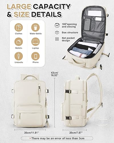 Vista 321 de VECAVE Mochila de viaje para laptop, mochila aprobada para vuelos,Mochila deportiva para universidad casual, E-peacockblue, Mochila para laptop