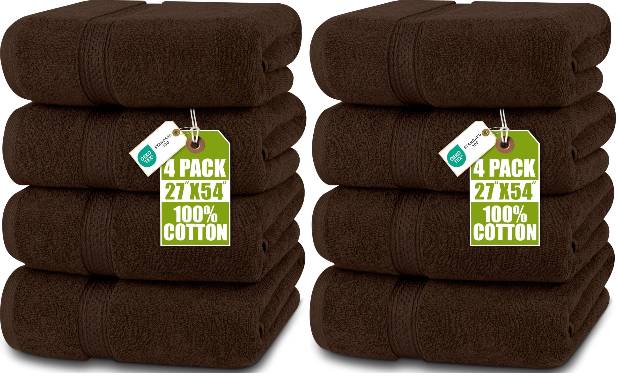 Utopia Towels 4 Pack - Premium Grey Bath Towels -31