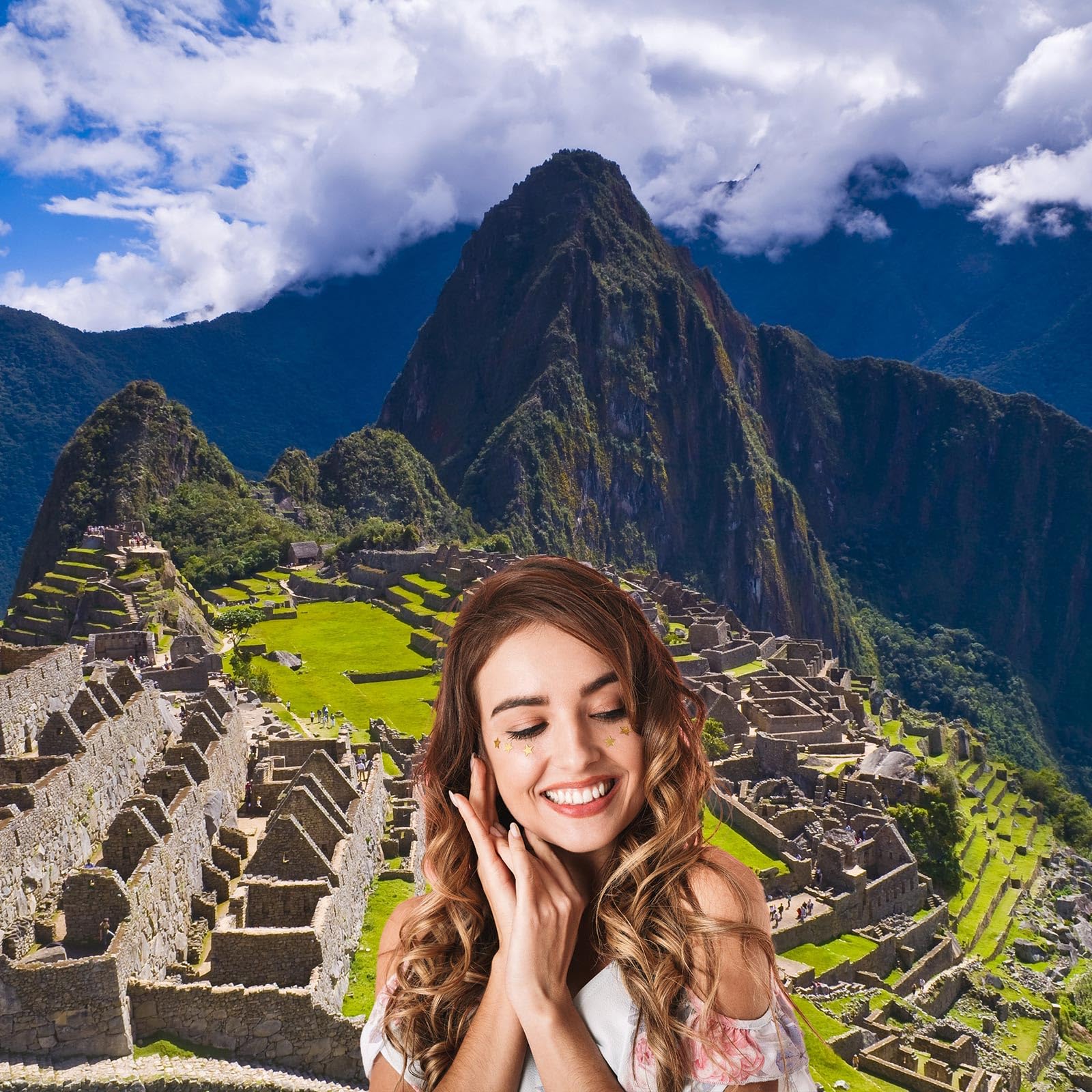 5x3ft Machu Picchu Backdrop - Peruvian Inca Mountain Scenery Photo Background For Parties & Events