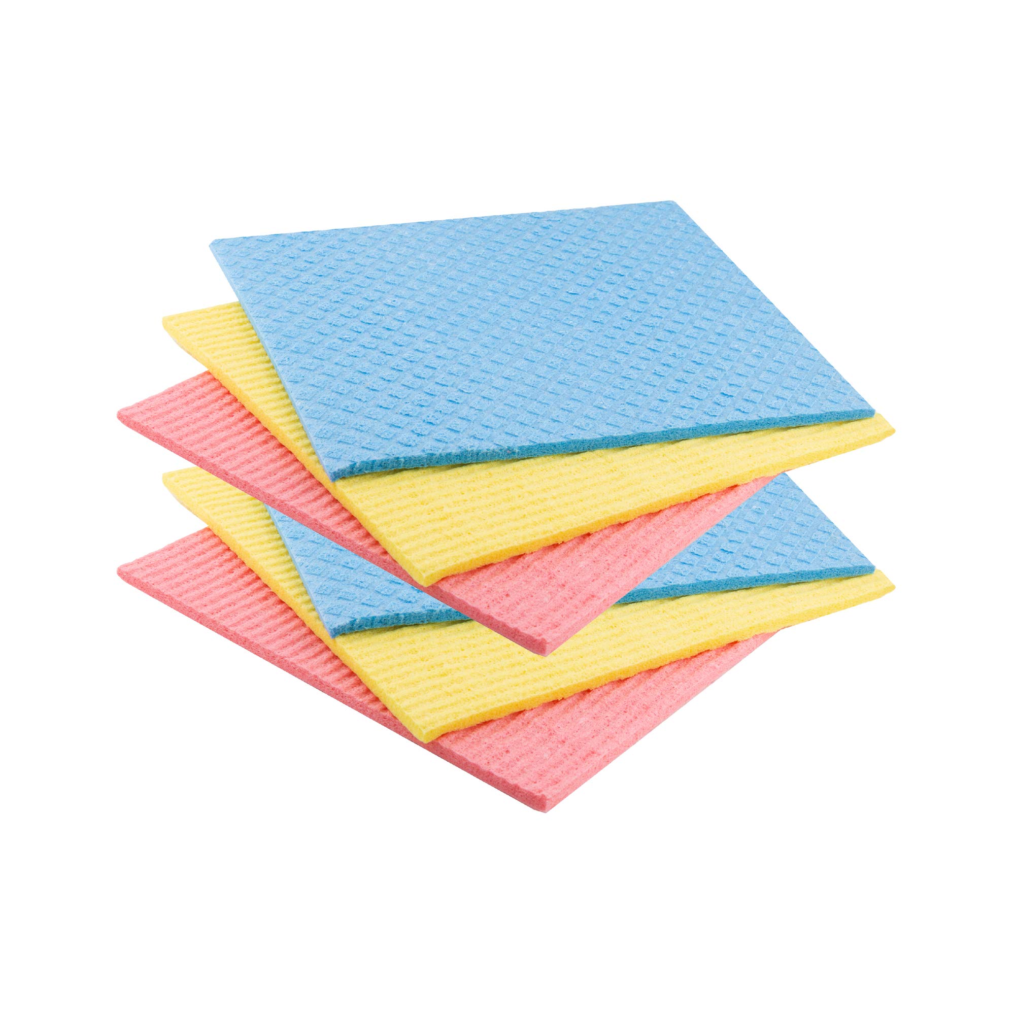 Chakaachak Premium Swedish Sponge Wipes by – Pack of 6 Reusable Eco Cellulose Cleaning Cloths, Highly Absorbent, Fast-Dry & Durable Kitchen Towels for Dish Washing, Counters & Daily Home Cleaning