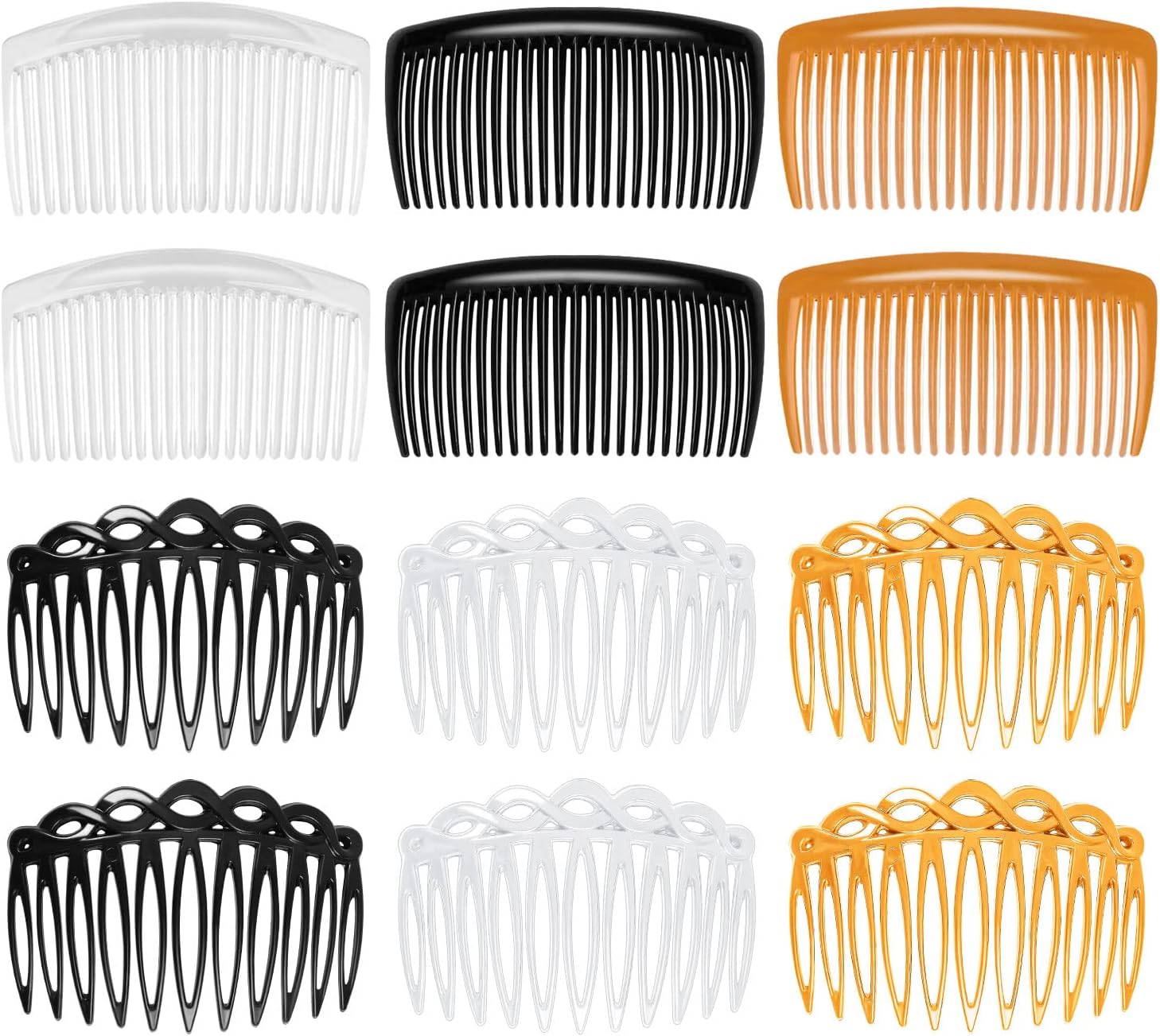 12Pcs Hair Combs Slides, Hair Slides Plastic French Twist Decorative
