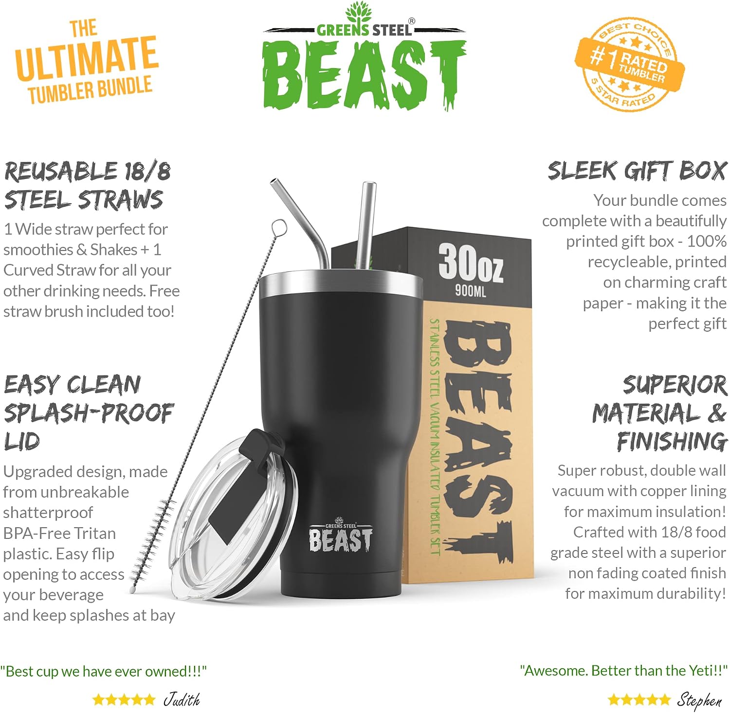 Flash Sale Buy 1 get 1 Greens Steel Beast 30 oz Tumbler Stainless Steel Vacuum Insulated Coffee Ice Cup Double Wall Travel Flask (Matte Black) Flash Sale Buy 1 get 1 Greens Steel Beast 30 oz Tumbler Stainless Steel Vacuum Insulated Coffee Ice Cup Double Wall Travel Flask (Matte Black)