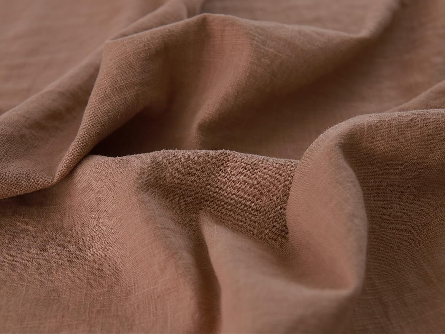 COTTONVILL 22LEA Pure Linen Solid Bio Washing 54" Width Fabric (3yard, 10-Candy Pink)